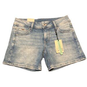 Pepe Jeans London Ladies Relaxed Fit Denim Shorts Size 25  Light Wash